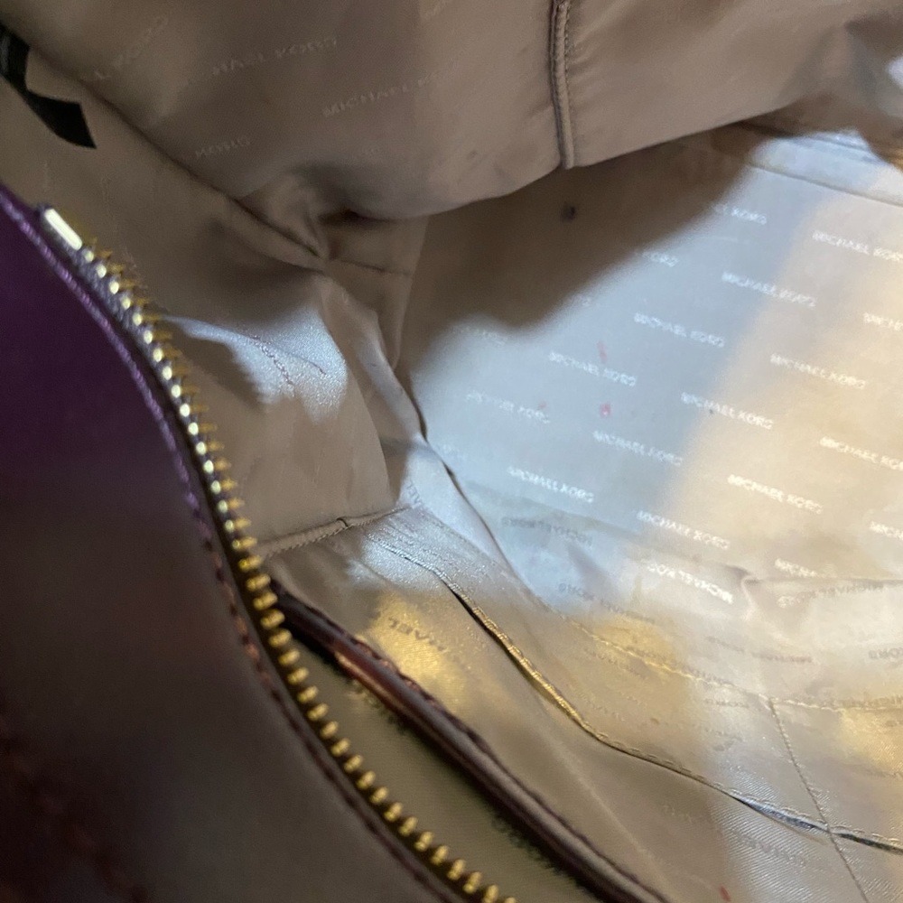 Michael Michael Kors Purple Leather Tote Bag - Picture 8 of 14
